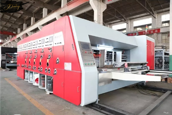 Corrugated Cardboard Flexo Water Ink Printer Slotter Die Cutter Carton Box Make Package Machine